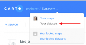 a red arrow points to the phrase "your datasets"